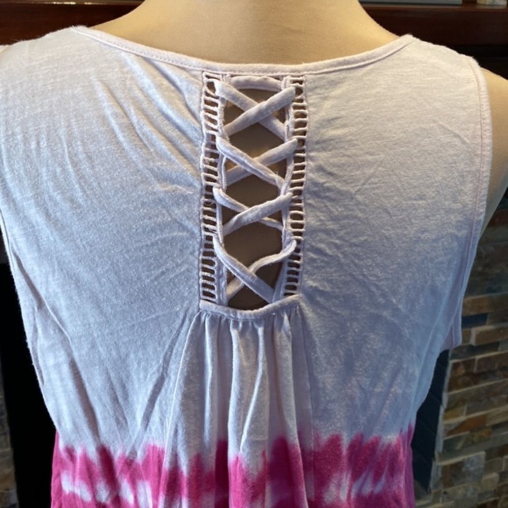 Tie Dye Tank with Crisscross Back